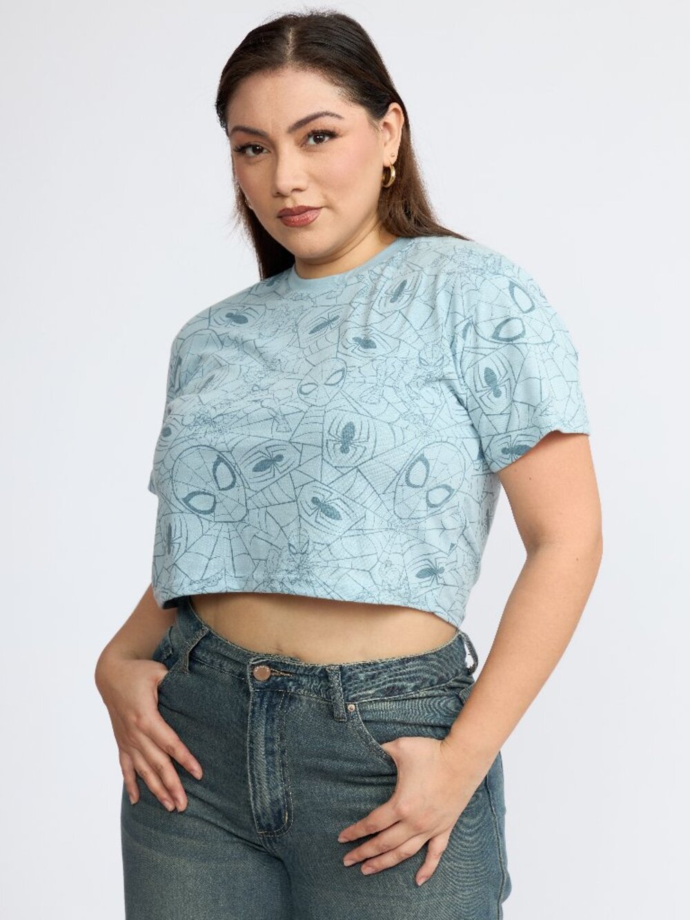 Women's Vintage Spider-Man Graphic Crew Neck Short Sleeve T-Shirt